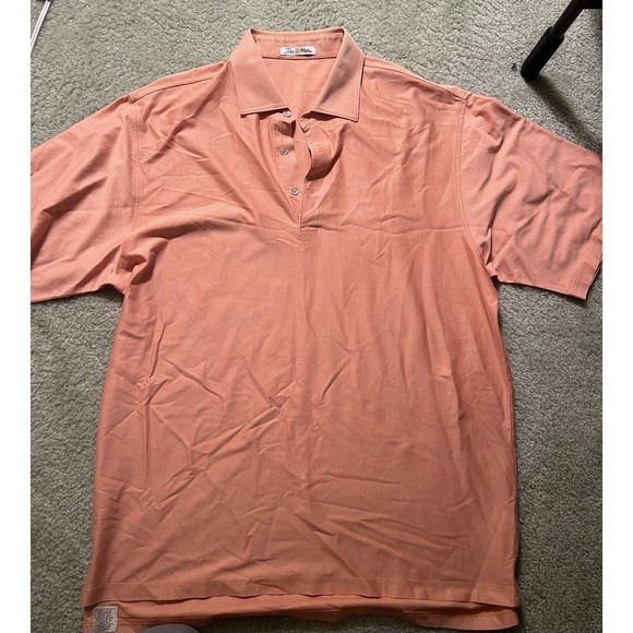 Vintage Peter Millar Peach Golf Polo size XL - Picture 1 of 3